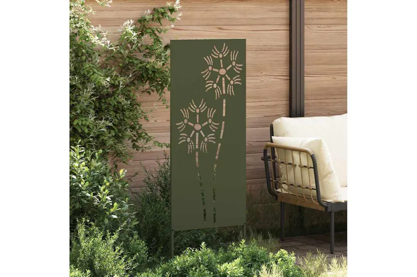 Garden Privacy Screen Olive Green 50 X140cm Cold-rolled Steel Garden Privacy Screen Olive Green 50 X140cm Cold-rolled Steel