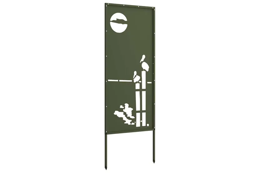 Garden Privacy Screen Olive Green 50 X140cm Cold-rolled Steel Garden Privacy Screen Olive Green 50 X140cm Cold-rolled Steel