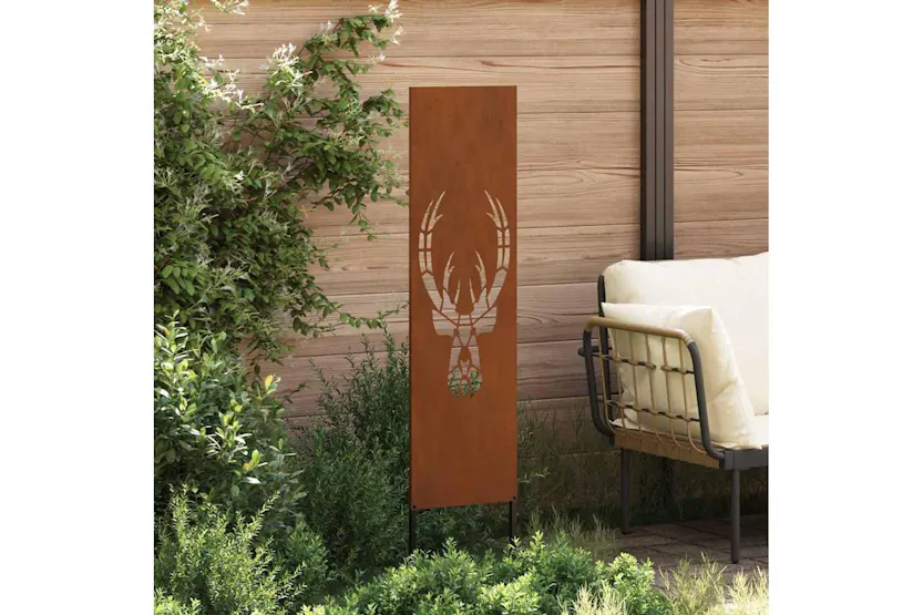 Garden Privacy Screen Rusty 32 X140cm Weathering Steel Garden Privacy Screen Rusty 32 X140cm Weathering Steel