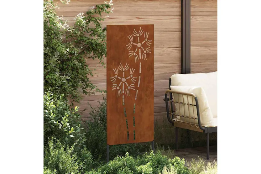 Garden Privacy Screen Rusty 50 X140cm Weathering Steel Garden Privacy Screen Rusty 50 X140cm Weathering Steel