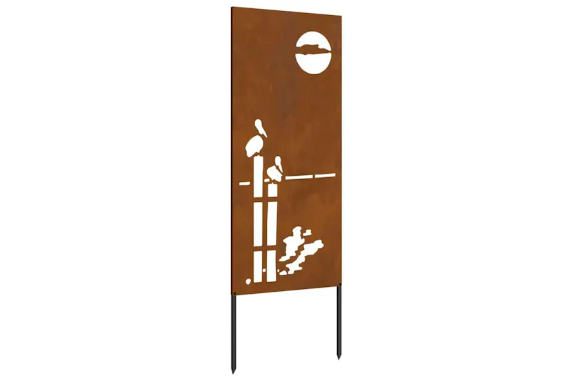 Garden Privacy Screen Rusty 50 X140cm Weathering Steel Garden Privacy Screen Rusty 50 X140cm Weathering Steel