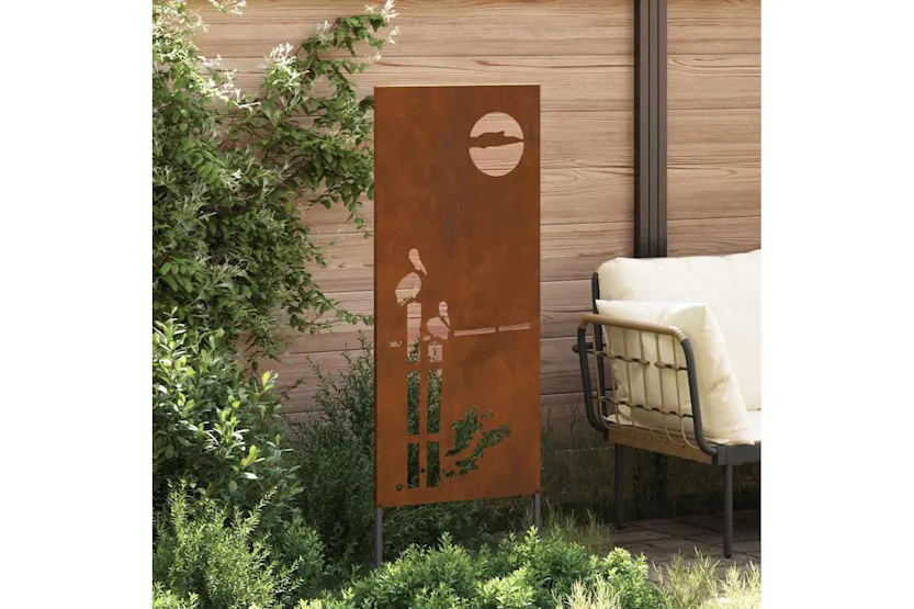 Garden Privacy Screen Rusty 50 X140cm Weathering Steel Garden Privacy Screen Rusty 50 X140cm Weathering Steel