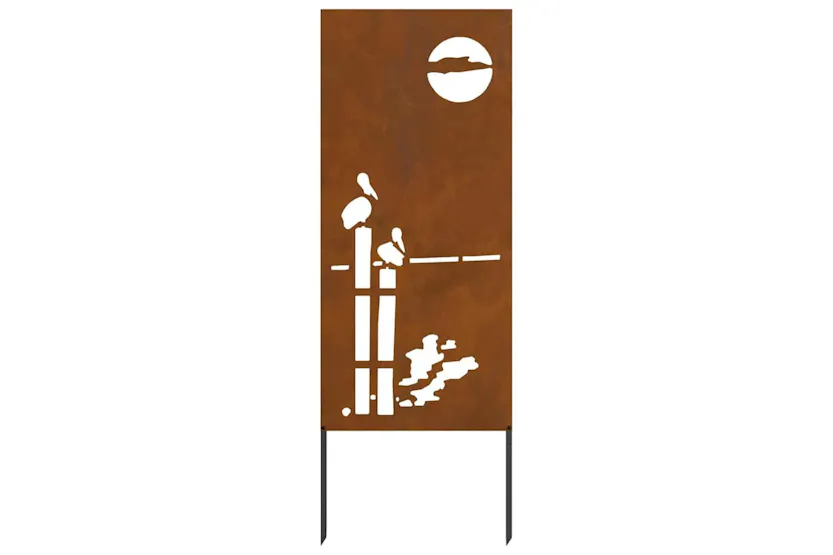 Garden Privacy Screen Rusty 50 X140cm Weathering Steel Garden Privacy Screen Rusty 50 X140cm Weathering Steel