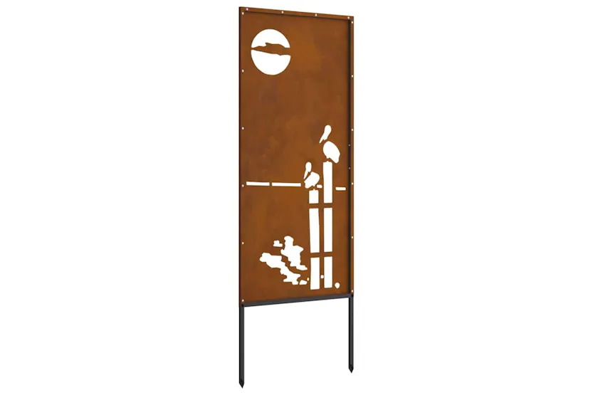 Garden Privacy Screen Rusty 50 X140cm Weathering Steel Garden Privacy Screen Rusty 50 X140cm Weathering Steel