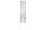 Garden Privacy Screen Silver 32 X140cm Galvanised Steel Garden Privacy Screen Silver 32 X140cm Galvanised Steel