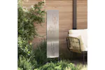 Garden Privacy Screen Silver 32 X140cm Galvanised Steel Garden Privacy Screen Silver 32 X140cm Galvanised Steel
