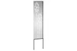 Garden Privacy Screen Silver 32 X140cm Galvanised Steel Garden Privacy Screen Silver 32 X140cm Galvanised Steel