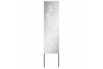 Garden Privacy Screen Silver 32 X140cm Galvanised Steel Garden Privacy Screen Silver 32 X140cm Galvanised Steel