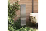 Garden Privacy Screen Silver 32 X140cm Galvanised Steel Garden Privacy Screen Silver 32 X140cm Galvanised Steel