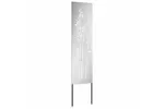 Garden Privacy Screen Silver 32 X140cm Galvanised Steel Garden Privacy Screen Silver 32 X140cm Galvanised Steel