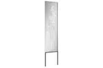 Garden Privacy Screen Silver 32 X140cm Galvanised Steel Garden Privacy Screen Silver 32 X140cm Galvanised Steel
