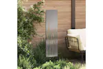 Garden Privacy Screen Silver 32 X140cm Galvanised Steel Garden Privacy Screen Silver 32 X140cm Galvanised Steel
