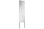 Garden Privacy Screen Silver 32 X140cm Galvanised Steel Garden Privacy Screen Silver 32 X140cm Galvanised Steel