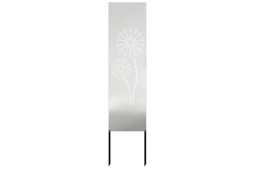 Garden Privacy Screen Silver 32 X140cm Stainless Steel Garden Privacy Screen Silver 32 X140cm Stainless Steel