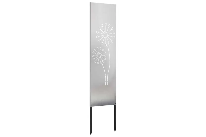 Garden Privacy Screen Silver 32 X140cm Stainless Steel Garden Privacy Screen Silver 32 X140cm Stainless Steel