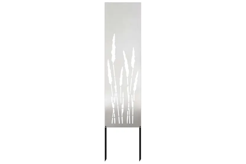 Garden Privacy Screen Silver 32 X140cm Stainless Steel Garden Privacy Screen Silver 32 X140cm Stainless Steel