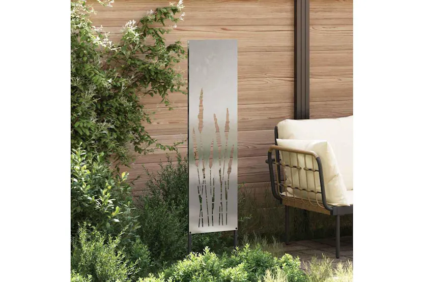 Garden Privacy Screen Silver 32 X140cm Stainless Steel Garden Privacy Screen Silver 32 X140cm Stainless Steel