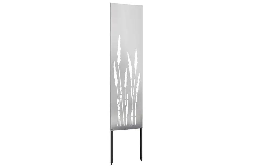 Garden Privacy Screen Silver 32 X140cm Stainless Steel Garden Privacy Screen Silver 32 X140cm Stainless Steel