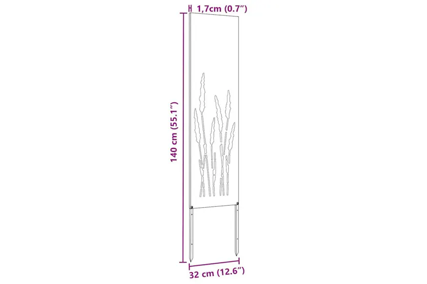 Garden Privacy Screen Silver 32 X140cm Stainless Steel Garden Privacy Screen Silver 32 X140cm Stainless Steel