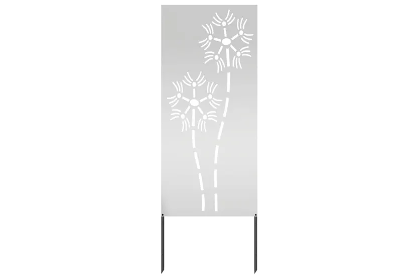 Garden Privacy Screen Silver 50 X140cm Galvanised Steel Garden Privacy Screen Silver 50 X140cm Galvanised Steel