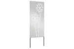 Garden Privacy Screen Silver 50 X140cm Galvanised Steel Garden Privacy Screen Silver 50 X140cm Galvanised Steel