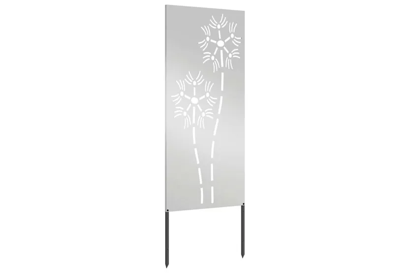 Garden Privacy Screen Silver 50 X140cm Galvanised Steel Garden Privacy Screen Silver 50 X140cm Galvanised Steel