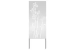 Garden Privacy Screen Silver 50 X140cm Galvanised Steel Garden Privacy Screen Silver 50 X140cm Galvanised Steel
