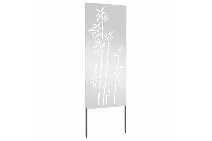 Garden Privacy Screen Silver 50 X140cm Galvanised Steel Garden Privacy Screen Silver 50 X140cm Galvanised Steel