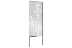 Garden Privacy Screen Silver 50 X140cm Galvanised Steel Garden Privacy Screen Silver 50 X140cm Galvanised Steel