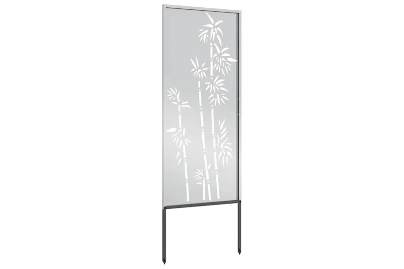 Garden Privacy Screen Silver 50 X140cm Galvanised Steel Garden Privacy Screen Silver 50 X140cm Galvanised Steel
