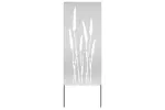 Garden Privacy Screen Silver 50 X140cm Galvanised Steel Garden Privacy Screen Silver 50 X140cm Galvanised Steel