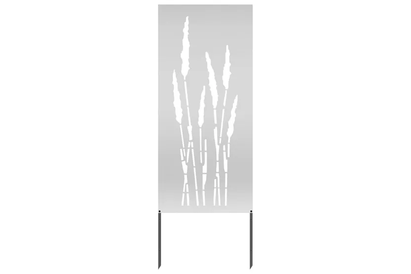Garden Privacy Screen Silver 50 X140cm Galvanised Steel Garden Privacy Screen Silver 50 X140cm Galvanised Steel