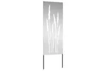 Garden Privacy Screen Silver 50 X140cm Galvanised Steel Garden Privacy Screen Silver 50 X140cm Galvanised Steel