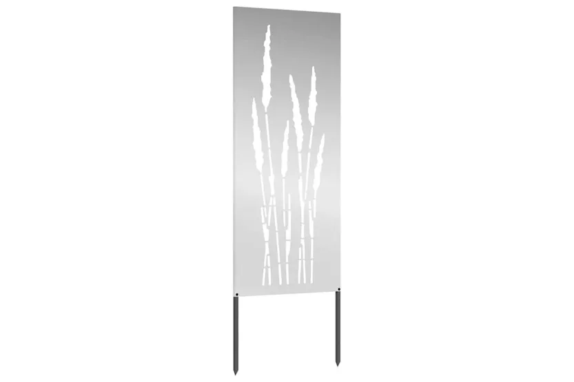 Garden Privacy Screen Silver 50 X140cm Galvanised Steel Garden Privacy Screen Silver 50 X140cm Galvanised Steel
