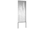 Garden Privacy Screen Silver 50 X140cm Galvanised Steel Garden Privacy Screen Silver 50 X140cm Galvanised Steel