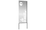 Garden Privacy Screen Silver 50 X140cm Galvanised Steel Garden Privacy Screen Silver 50 X140cm Galvanised Steel