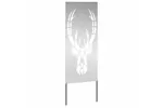 Garden Privacy Screen Silver 50 X140cm Galvanised Steel Garden Privacy Screen Silver 50 X140cm Galvanised Steel