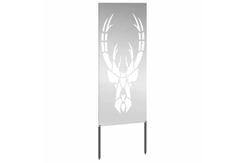 Garden Privacy Screen Silver 50 X140cm Galvanised Steel Garden Privacy Screen Silver 50 X140cm Galvanised Steel