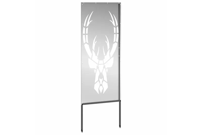 Garden Privacy Screen Silver 50 X140cm Galvanised Steel Garden Privacy Screen Silver 50 X140cm Galvanised Steel