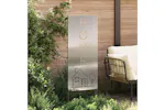 Garden Privacy Screen Silver 50 X140cm Galvanised Steel Garden Privacy Screen Silver 50 X140cm Galvanised Steel