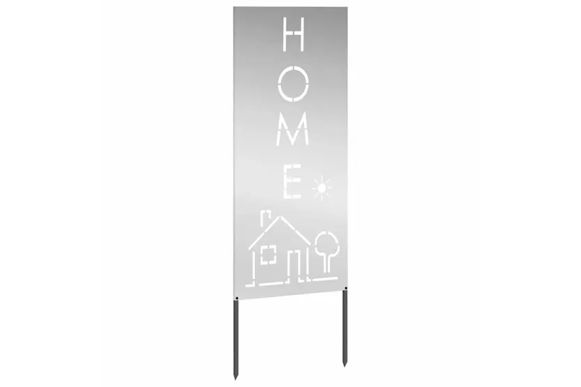 Garden Privacy Screen Silver 50 X140cm Galvanised Steel Garden Privacy Screen Silver 50 X140cm Galvanised Steel