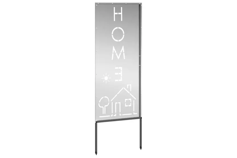 Garden Privacy Screen Silver 50 X140cm Galvanised Steel Garden Privacy Screen Silver 50 X140cm Galvanised Steel