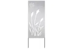 Garden Privacy Screen Silver 50 X140cm Stainless Steel Garden Privacy Screen Silver 50 X140cm Stainless Steel