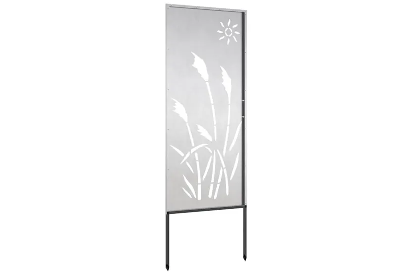 Garden Privacy Screen Silver 50 X140cm Stainless Steel Garden Privacy Screen Silver 50 X140cm Stainless Steel
