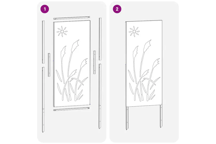 Garden Privacy Screen Silver 50 X140cm Stainless Steel Garden Privacy Screen Silver 50 X140cm Stainless Steel