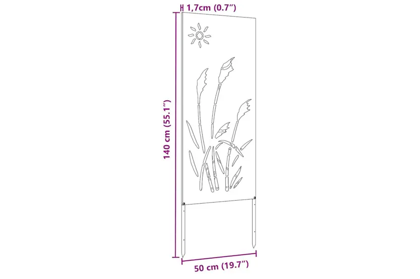 Garden Privacy Screen Silver 50 X140cm Stainless Steel Garden Privacy Screen Silver 50 X140cm Stainless Steel