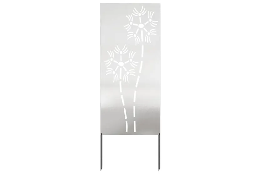 Garden Privacy Screen Silver 50 X140cm Stainless Steel Garden Privacy Screen Silver 50 X140cm Stainless Steel