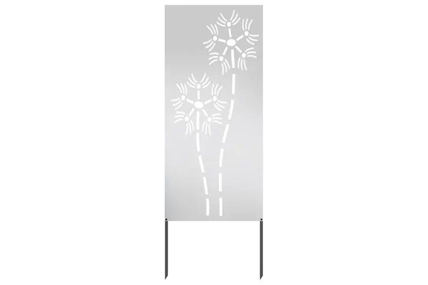Garden Privacy Screen Silver 50 X140cm Stainless Steel Garden Privacy Screen Silver 50 X140cm Stainless Steel