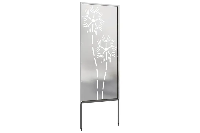 Garden Privacy Screen Silver 50 X140cm Stainless Steel Garden Privacy Screen Silver 50 X140cm Stainless Steel