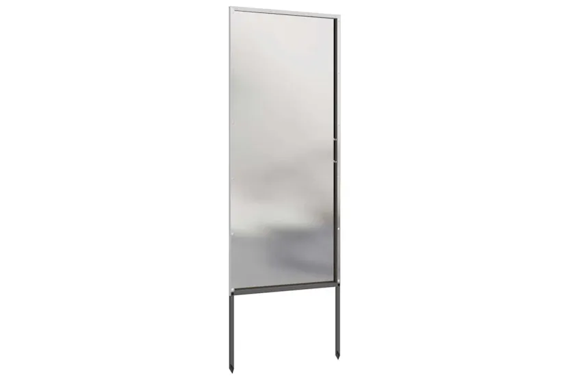 Garden Privacy Screen Silver 50 X140cm Stainless Steel Garden Privacy Screen Silver 50 X140cm Stainless Steel